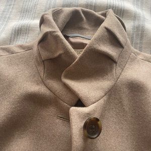 JCrew Ruffle Neck Peacoat